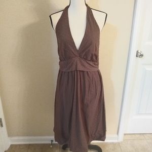 BCBGMaxAzria Brown, sleeveless and backless dress.  Medium.  Excellent condition